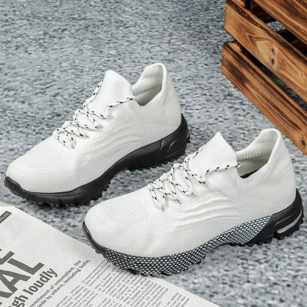Breathable Socks Shoes Women Lightweight Knitted Casual Sneakers Non-slip Walking Footwear Outdoor Jogging Fitness Sports PlatiNum