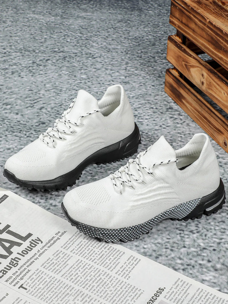 Breathable Socks Shoes Women Lightweight Knitted Casual Sneakers Non-slip Walking Footwear Outdoor Jogging Fitness Sports PlatiNum