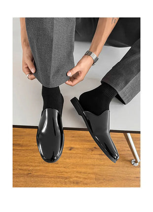 Nuovi Mocassini da Uomo 2026, Scarpe Eleganti di Lusso in Pelle Verniciata, Antiscivolo, per Esterni, Estive, Fatti a Mano