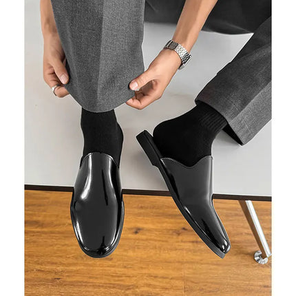Nuovi Mocassini da Uomo 2026, Scarpe Eleganti di Lusso in Pelle Verniciata, Antiscivolo, per Esterni, Estive, Fatti a Mano