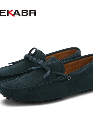 Dekbr Casual uomo scarpe in vera pelle estate traspirante verde mocassini da uomo scarpe in pelle Sapato Masculino Zapatos Hombre
