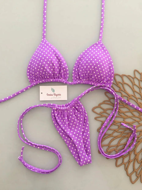 Micro Bikini Push Up Donna 2026 - Costume da Bagno Sexy Brasiliano Halter con Stampa - Set Bikini da Spiaggia Femminile