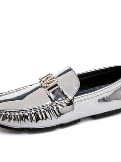Scarpe a cuffia da uomo, scarpe slip-on primaverili ed estive, scarpe da uomo alla moda in pelle verniciata stile coreano, scarpe pigre basse, scarpe casual, fatte a mano