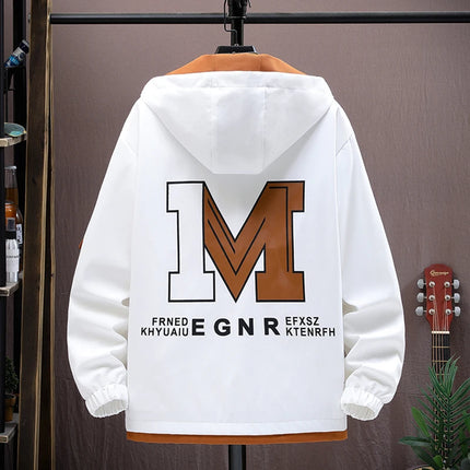 Casual Men's Hooded Jacket 2025 Spring Autumn New Product Thin Coat Top Windbreaker Street Wear Men's Coat