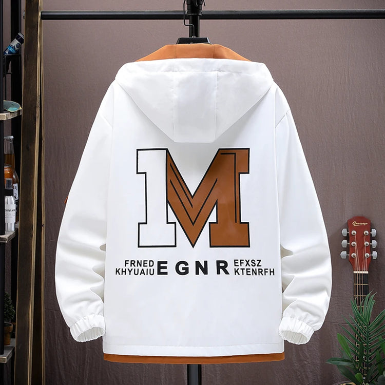 Casual Men's Hooded Jacket 2025 Spring Autumn New Product Thin Coat Top Windbreaker Street Wear Men's Coat
