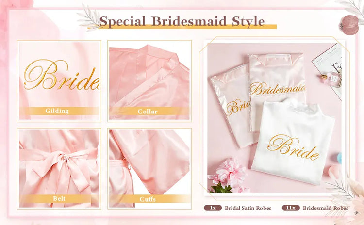 12 pezzi abiti da damigella d'onore kimono da sposa per il giorno del matrimonio abiti da festa da s