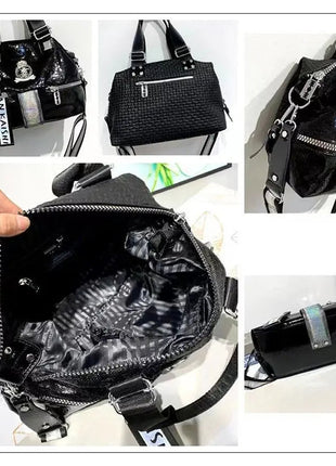 Large Capacity Handbag Female 2024 New Trend High-Grade Fashion Sequins Messenger Bag Luxury Designer Casual Tote Shoulder Bags PlatiNum