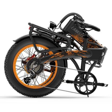 LANKELEISI X2000MAX E-Bicicletta per adulti 2000W 48V20AH City Ebicycle Pneumatico da 20 pollici Non pieghevole Strumento LCD Bicicletta elettrica