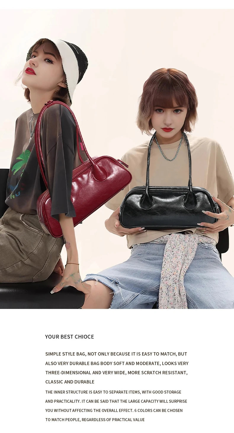 YANATARI underarm cowhide Genuine leather handbags women vintage shoulder bag female korean luxury bag high quality 2025