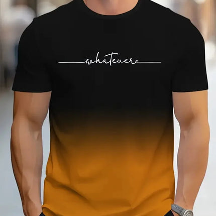 Men's Casual Shirts, Men's T-shirts, Men's Clothing, Versatile Tops, Simple Style, Everyday Contrast Outfits