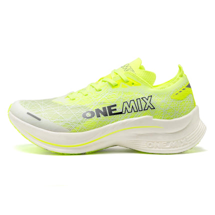 ONEMIX Marathon Scarpe da corsa con piastra in carbonio Assorbimento degli urti Scarpe sportive ultraleggere Tecnologia di rimbalzo Sneakers da uomo all'aperto PlatiNum
