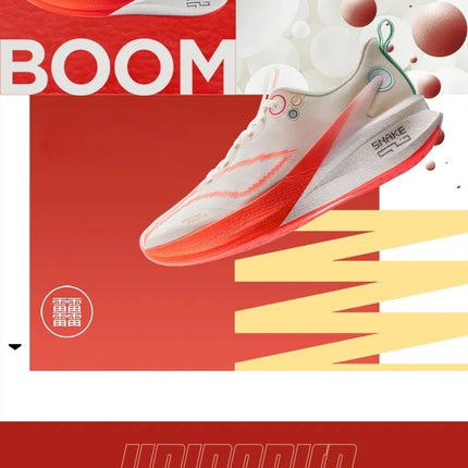 Li-Ning Men's RED HARE 8 PRO Racing Running Shoes BOOM FIBER Cushion Stable Sport Shoes Anti-Slip Wearable Sneakers ARPV003 PlatiNum
