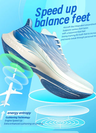 Scarpe da corsa con cuscino d'aria ONEMIX, sneakers sportive traspiranti per esterni, scarpe leggere da jogging e camminata PlatiNum
