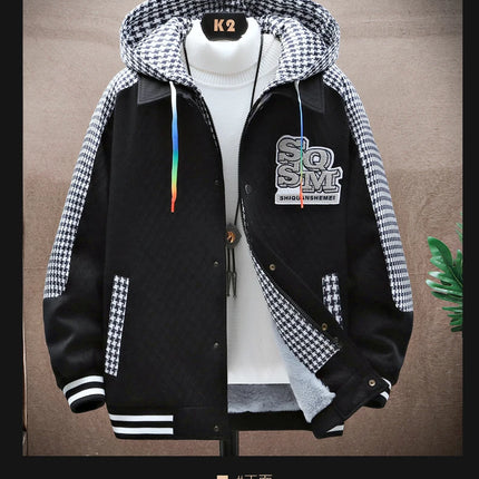 Winter Men's Sets Tracksuit Men Wool Hooded Sweatshirt Thicken Warm Sportswear Male Casual Suit Two Piece Sets