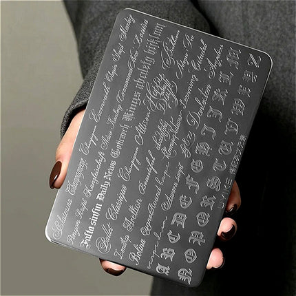 Gothic Letter Nail Art Transfer Printing Steel Plate Nail Art Silicone Stamp Star Heart Dot Bowknot Lace Manicure Tool Templates