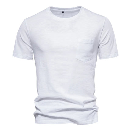 Men's 100% Cotton T-Shirt Soft Casual Fitness Summer Thin T-Shirts Men's Home Wear O-Neck Short Sleeve Solid T-Shirt for Men
