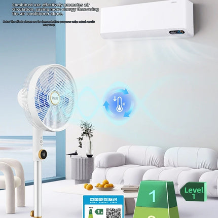 Ventilatore a Torre con Inverter DC, Ultra Silenzioso a 12 Velocità con Telecomando, Ventilatore Oscillante a Risparmio Energetico per Soggiorno/Camera da Letto