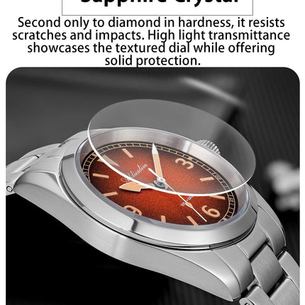 ADDIESDIVE New 36Mm Men's Quartz Watch Retro Dial Sapphire Glass 100M Waterproof Stainless Steel Night Light Retro Quartz Watch