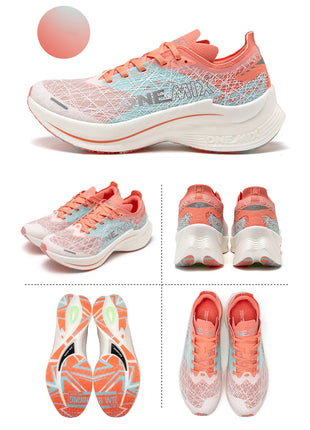 ONEMIX Scarpe da corsa con piastra in carbonio per uomo Assorbimento degli urti Scarpe sportive ultraleggere Rimbalzo Scarpe da ginnastica da maratona per donna all'aperto PlatiNum