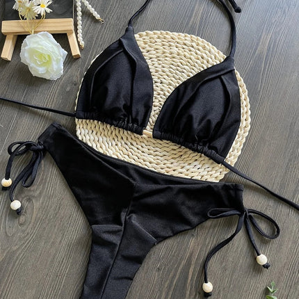 RUOTONGSEPT 2025 Nuovo Sexy Costume da Bagno Triangolare in 13 Colori per Donne, Bikini Brasiliano, Costume Push-Up, Set Bikini da Spiaggia platinumshop