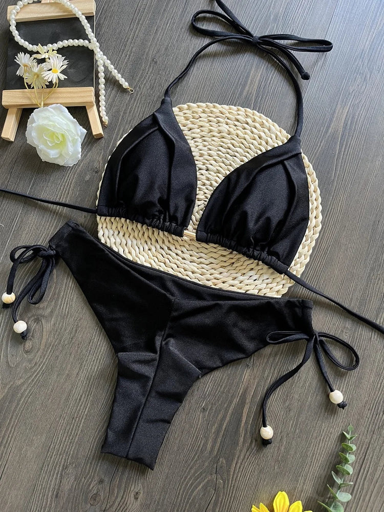 RUOTONGSEPT 2025 Nuovo Sexy Costume da Bagno Triangolare in 13 Colori per Donne, Bikini Brasiliano, Costume Push-Up, Set Bikini da Spiaggia platinumshop