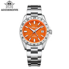 ADDIESDIVE Luxury Swiss Ronda GMT Watch 200M Water Resistant Dual Time Zone BGW9 Luminous 38mm Stainless Steel Quartz Movement