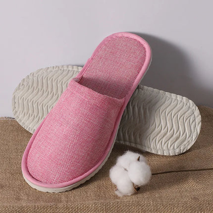 5 pairs/lot men women disposable hotel slippers guest cotton slides home travel SPA slipper hospitality cheap indoor slip-on