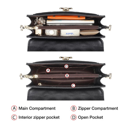 FOXER Women Split Leather Messenger Bags New Designe Lady Stylish Chains Lattice Shoulder Crossbody Bag Female Classical Flap