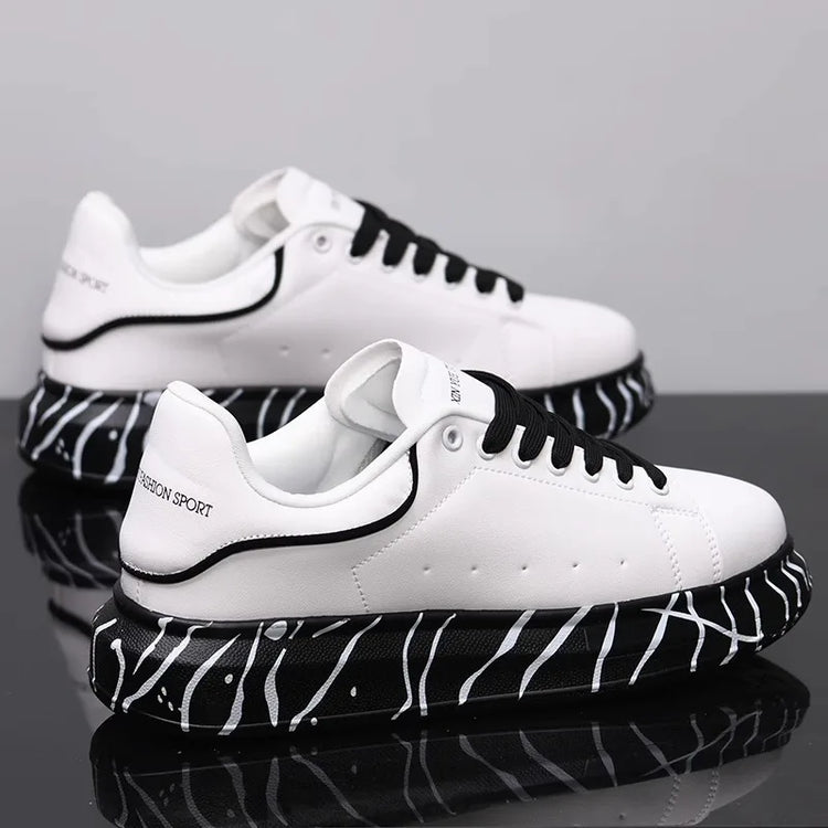White men's shoes spring and autumn 2025 new wild Korean style breathable comfortable sneakers men's casual sports shoes