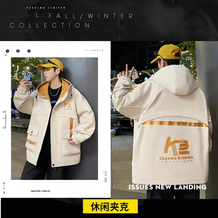 High Quality Men's Casual Hooded Jackets 2026 Spring Autumn Outdoor Coat Youth Streetwear Plus Size M-4XL Top Windproof Clothing