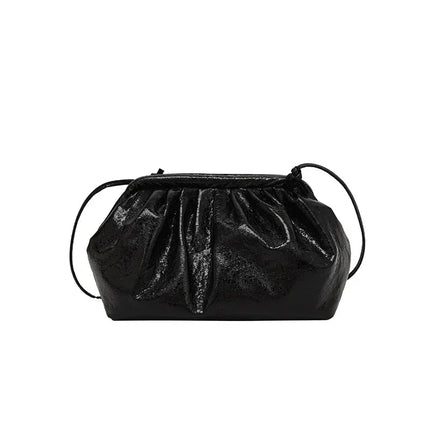 Small Luxury Design Women's Leather Silver Cloud Bag Female Gold Crossbody Bag Ladies Party Clutch Purse Female Handbags PlatiNum
