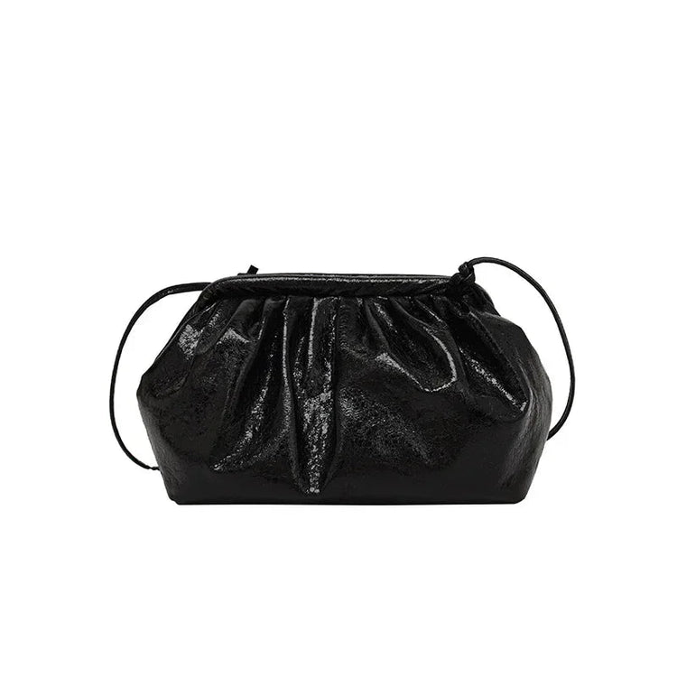 Small Luxury Design Women's Leather Silver Cloud Bag Female Gold Crossbody Bag Ladies Party Clutch Purse Female Handbags PlatiNum