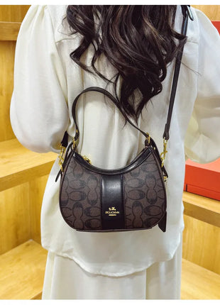 Borsa di lusso da donna 2026 Nuova borsa a tracolla diagonale a spalla singola stampata retrò in PU di alta qualità