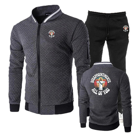 Disappointments All of You Funny Jesus Christian Faith 2025 Men's Film Fit Set Hoodies Sweatpant Casual Outdoor Sports Suit PlatiNum