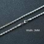 3mm Silver Rope / 60cm 24inch