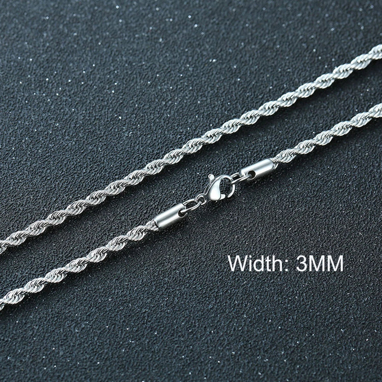 3-11MM Classic Cuban Chain Necklace for Men Women,Silver Black Gold Grey Color Stainless Steel Chains,Basic Punk Jewelry Gift PlatiNum
