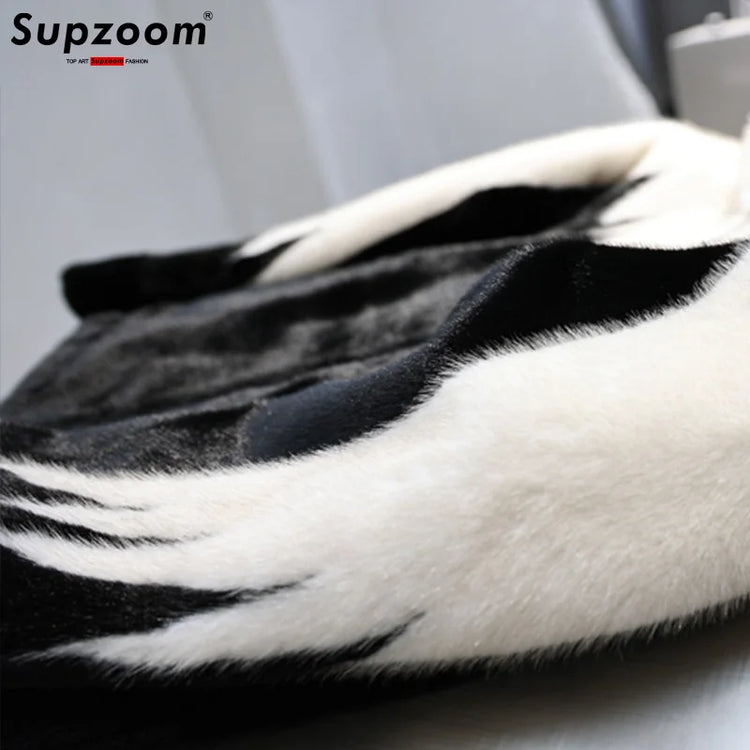 Supzoom 2024 New Arrival Imitation Rabbit Hair Cotton Top Fashion Loose Hip Hop Casual Embroidery Warm Winter Jackets Coats