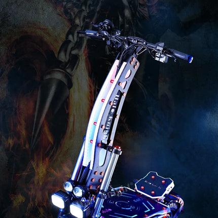 Halo Knight T107Max Scooter elettrico per adulti 14 pollici Off road Pneumatici E-Scooter per uomo 4000W 72V 50 AH Pieghevole City EScooter