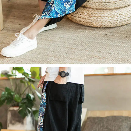 Pantaloncini Estivi da Spiaggia per Uomo, Nuova Stampa Hawaiana, Comodi Pantaloni a Tre Quarti in Cotone Traspirante, Moda Casual Maschile