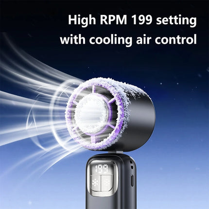 Ventilatore Portatile Lenovo, Raffreddatore USB Ricaricabile con Motore Brushless, Ventola Turbo ad Alta Velocità 199 per Viaggi, Ufficio e Attività all'Aperto