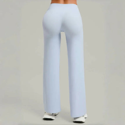 Women's Pilates Yoga Pants Sports Fitness Flared Peach Hip-lifting Leggings Outdoor Workout Training Running Casual Trousers PlatiNum