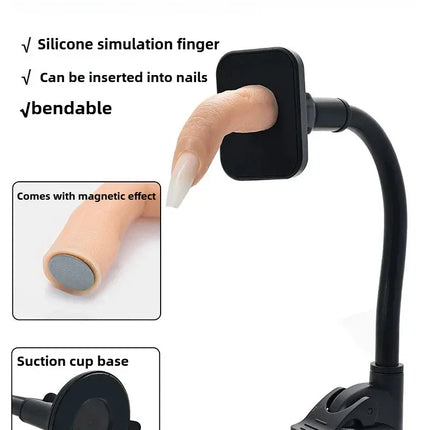 Bendable Nail Simulation Practice Finger Silicone Soft Nails Art Training Fake Finger for Acrylic DIY Display Manicure Tool 2028
