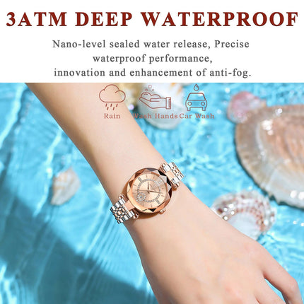 POEDAGAR Orologio da polso originale alla moda per donna Orologio da donna al quarzo con data in acciaio inossidabile impermeabile Orologi da donna casual di lusso platinumshop