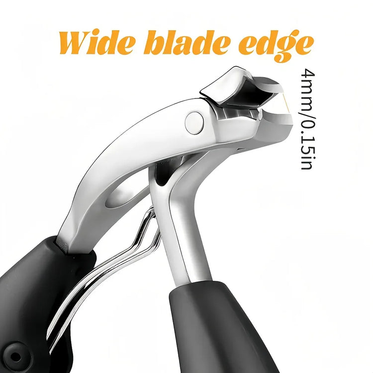 Heavy‑Duty Nail Clippers with Wide Jaw Opening, Inclined Arc Blade Nail Cutter for Thick Hard Fingernails & Toenails, Household Manicure Pedicure Tool