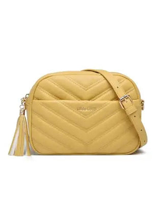 Miss Lulu WOMEN'S shoulder bag Tassel Small Crossbody Bag Elegant Golden Hardware handbag For WOMEN'S PlatiNum