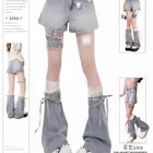 Summer Women Shoujo Gyaru Tide Punk High Waist Jeans Shorts Kpop Japanese Y2K 2000s Designer Denim Hot Pants Tide High Street PlatiNum