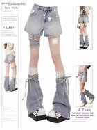 Summer Women Shoujo Gyaru Tide Punk High Waist Jeans Shorts Kpop Japanese Y2K 2000s Designer Denim Hot Pants Tide High Street PlatiNum