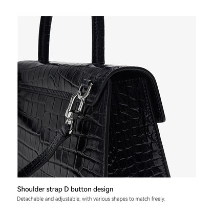 Borsa da donna di lusso in vera pelle Bafelli Borsa a tracolla modello coccodrillo e borsa a tracolla Borsa di design elegante e versatile