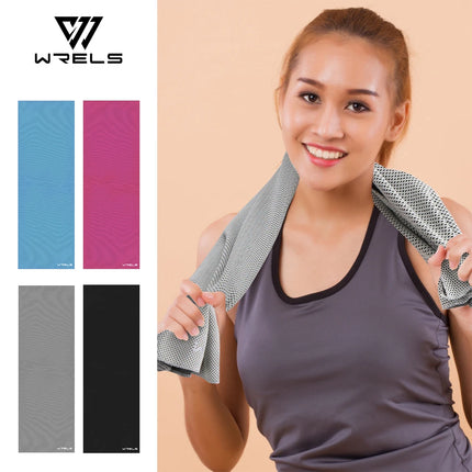 WRELS Asciugamano sportivo rinfrescante, ad asciugatura rapida, assorbente del sudore, morbido, leggero e traspirante, per yoga, palestra, corsa, sport all'aria aperta