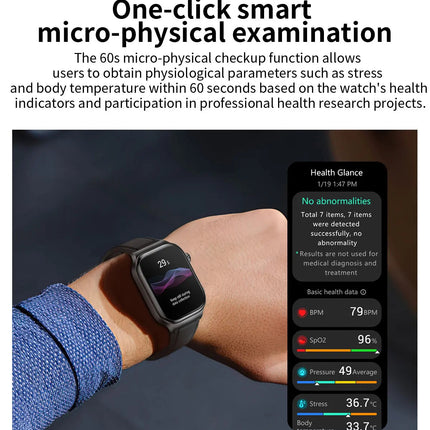 2026 Nuovo Misurazione Accurata Salute Smart Watch ECG + PPG Acido Urico Pressione Sanguigna Lipidi Nel Sangue Chiamata BT Smartwatch Per Le Donne Degli Uomini platinumshop